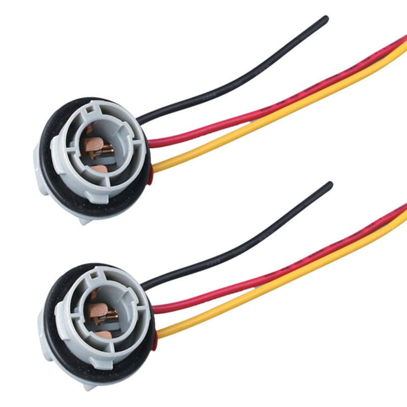 Douille d'ampoule 1157, 2 pièces, support lampe clignotant voiture, Base d'adaptateur avec câble 14.5cm,