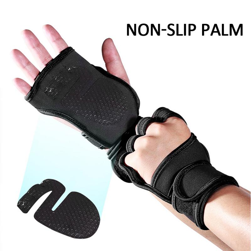Men Women Weightlifting Breathable Gloves Pressurized Non-slip Half-finger Glove Fitness Cycling Sport Wear-resistant Hand Cover