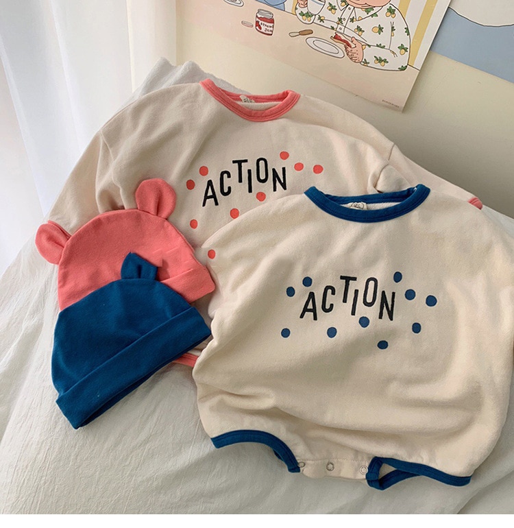 3491 freundlicher Kleidung Jungen Und Mädchen Baseball Uniform Schlingpflanze Anzug Baby freundlicher Weiche Strampler mit Hütte 66-90cm