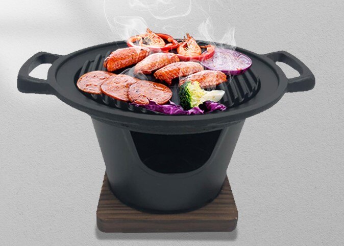 Portable bbq grill Household double man table top barbecue grills BBQ Korean cuisine non-stick barbecue dish Hotel teppanyaki 21
