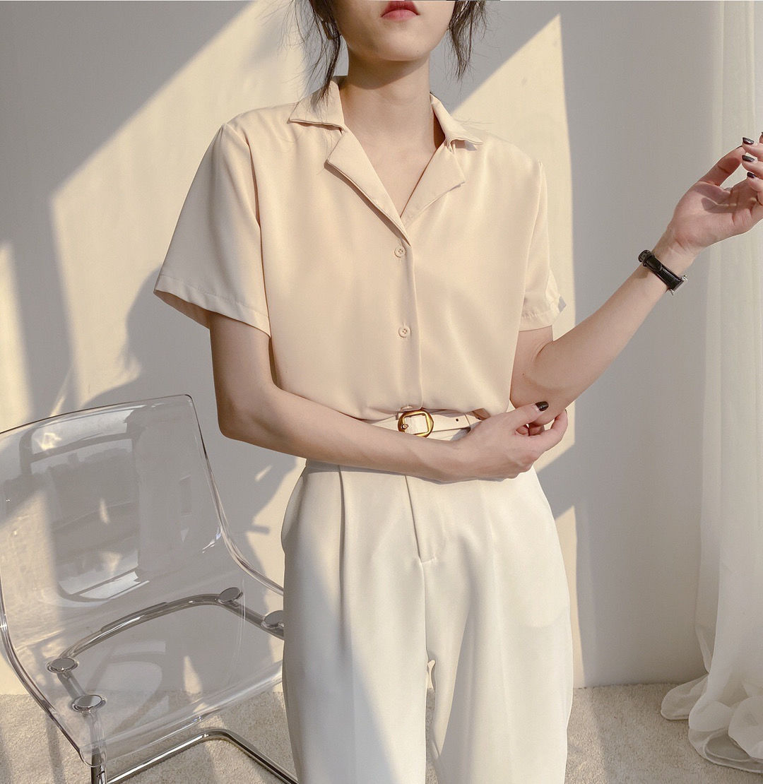 Camicetta estiva da donna in chiffon elegante – Grandado