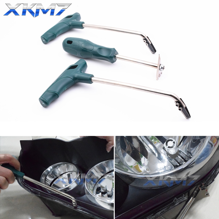 Lámpara de coche, cuchillo sellador permanente de pegamento frío para faros delanteros, herramienta de eliminación Universal para reparación de automóviles, Kit DIY de reequipamiento, accesorios con estilo de afinación