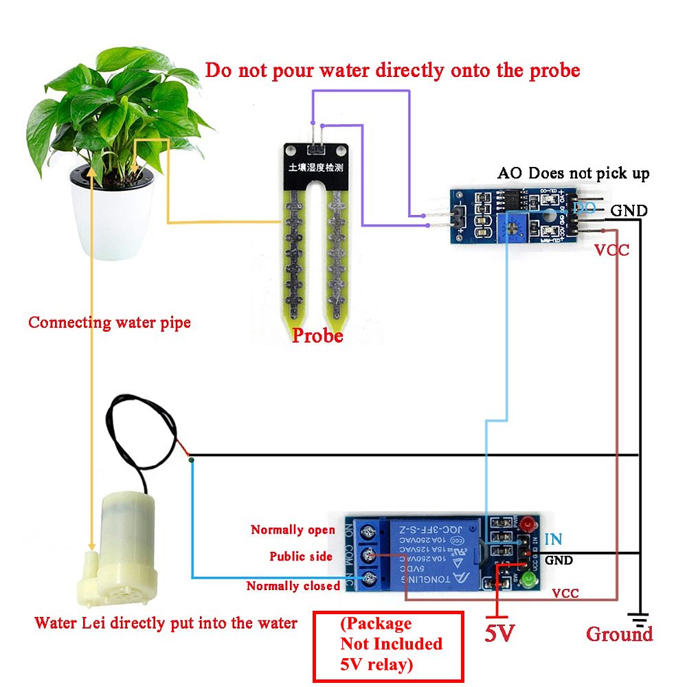 Automatisk vandingsvandingsmodul diy-sæt til detektion af jordfugtighed automatisk vandpumpningsværktøj til havevanding