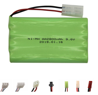 Batería ni-cd Ni-MH de 9,6 V, 700mAh, 800mAh, 1000mAh, 1400mah, 1800mAh, 2800mAh: Verde