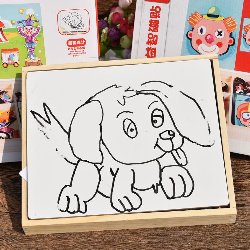 Children 3D Magnetic Puzzle Magnetic sticker Toys Cartoon Animals Traffic Puzzles Tangram Kids Educational Toy for Children