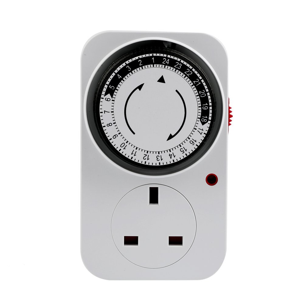 Eu/dk/us stik 24 timers programmerbar mekanisk timer ugentlig digital smart timing kontakt nedtælling automatisk sluk kontakt stik: Gmt 04a - uk