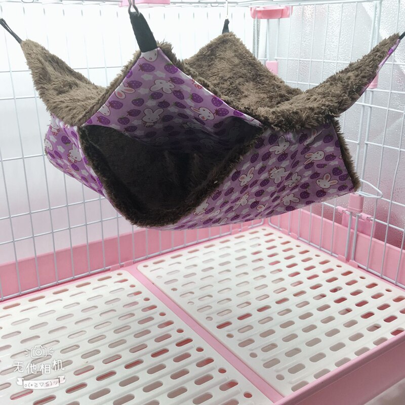 Plys hamster hængekøje lille kæledyr hamster rotte papegøje ilder hamster hængende seng pude hus bur: Az / L