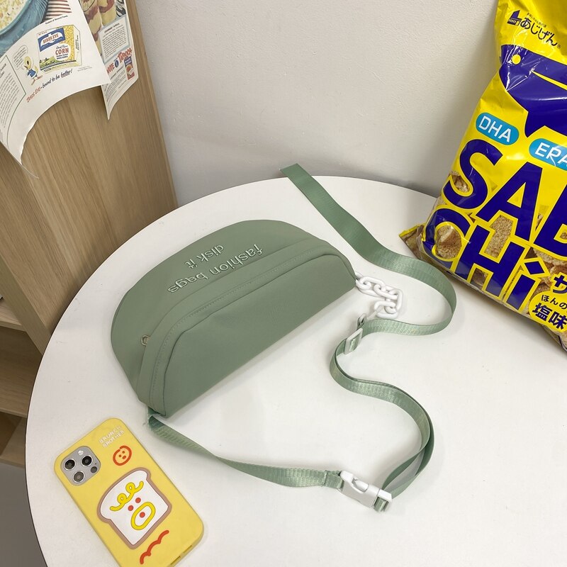 Süße brusttasche, japanische schultertasche mit großem fassungsvermögen, macaron-mädchen-stil, lässige schräge umhängetasche, bauchtasche für studentinnen: Grün