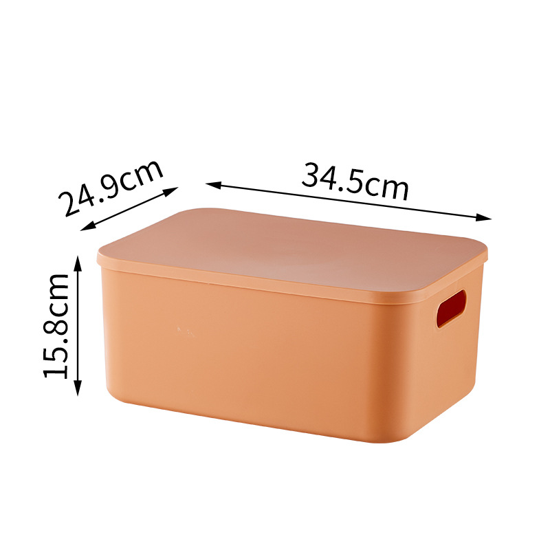 Plastic Storage Box Underwear Toy Stationery Organizer Makeup Jewelry Case Laundry Basket Kitchen Containers for Food with Lids: Burgundy