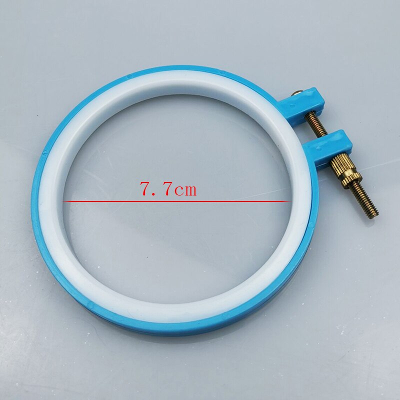 8-26cm Plastic Cross Adjustable Sewing Tool Plastic Embroidery Cross Stitch Hoop Ring Photo Frame home tools mix color supplies: 9.3cm inside 7.7cm