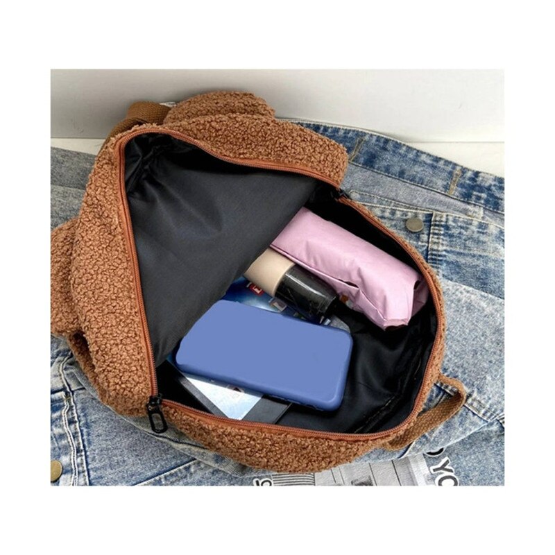 Urso mochilas portáteis crianças viagem compras mochilas femininas bonito urso em forma de ombro mochila
