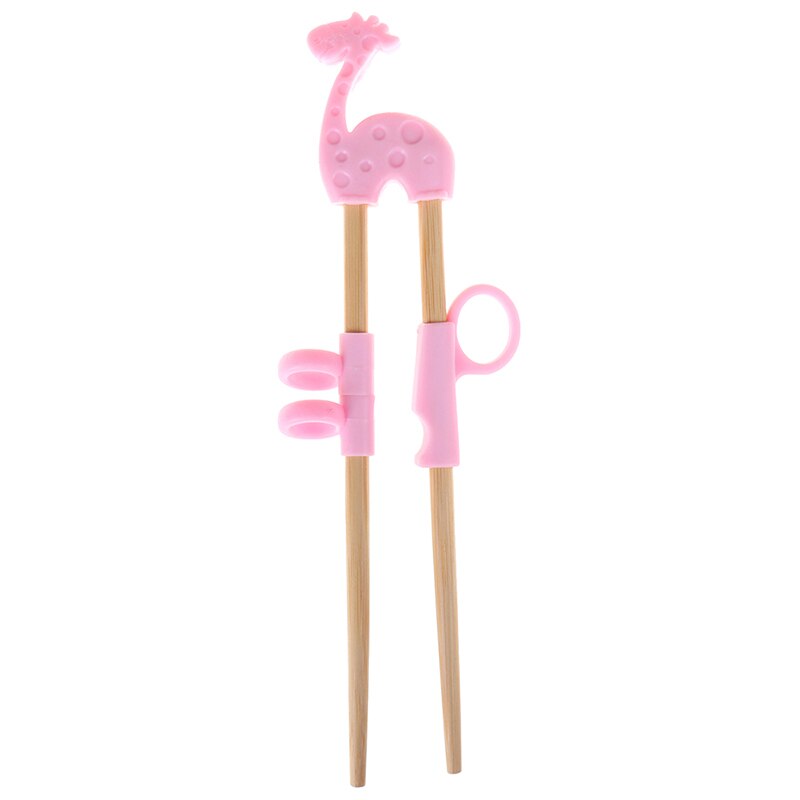 1 Paar Learning Training Eetstokjes Voor Kinderen Chinese Chopstick Leerling: pink