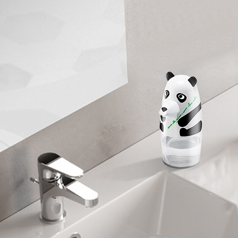 Børn tegneserie panda automatisk håndvask ligent sensor skum sæbedispenser køkken badeværelse forsyninger til børn