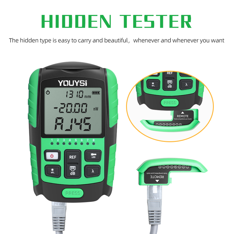 5G 10 Wavelength 4 in1 Optical Power Meter Visual Fault Locator Optical Fiber Tester VFL Network Cable Test