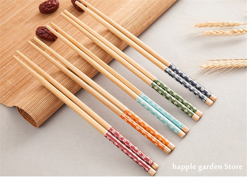 reutilizable chino clásico de madera palillos tradicional Vintage bambú Natural artesanal palitos para Sushi herramientas de cocina