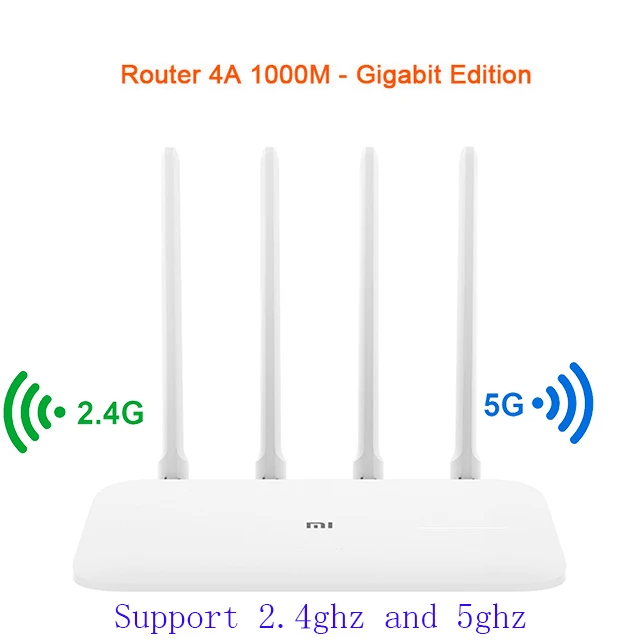 Xiaomi Router 4A Gigabit Edition 1000M 100M 5GHz 2.4GHz WiFi ROM 16MB DDR3 64MB 128MB High Gain 4 Antennas Remote Mi APP Control: Bundle2