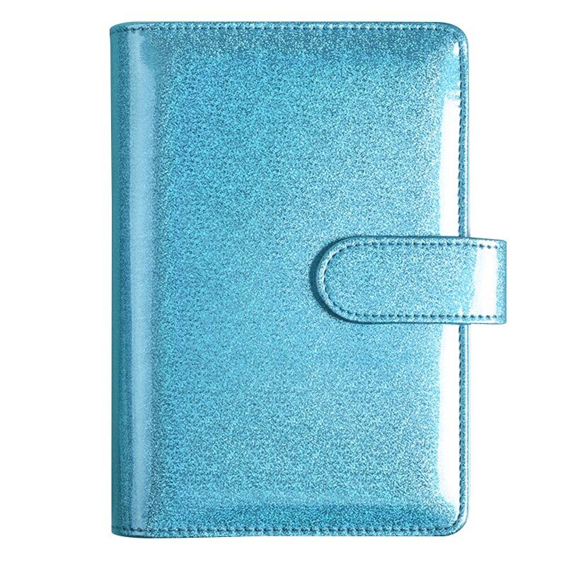 57EC 6-Ring Binder Notebook Paper Cover A5 Imulation Leather Cover School Stationery: blue