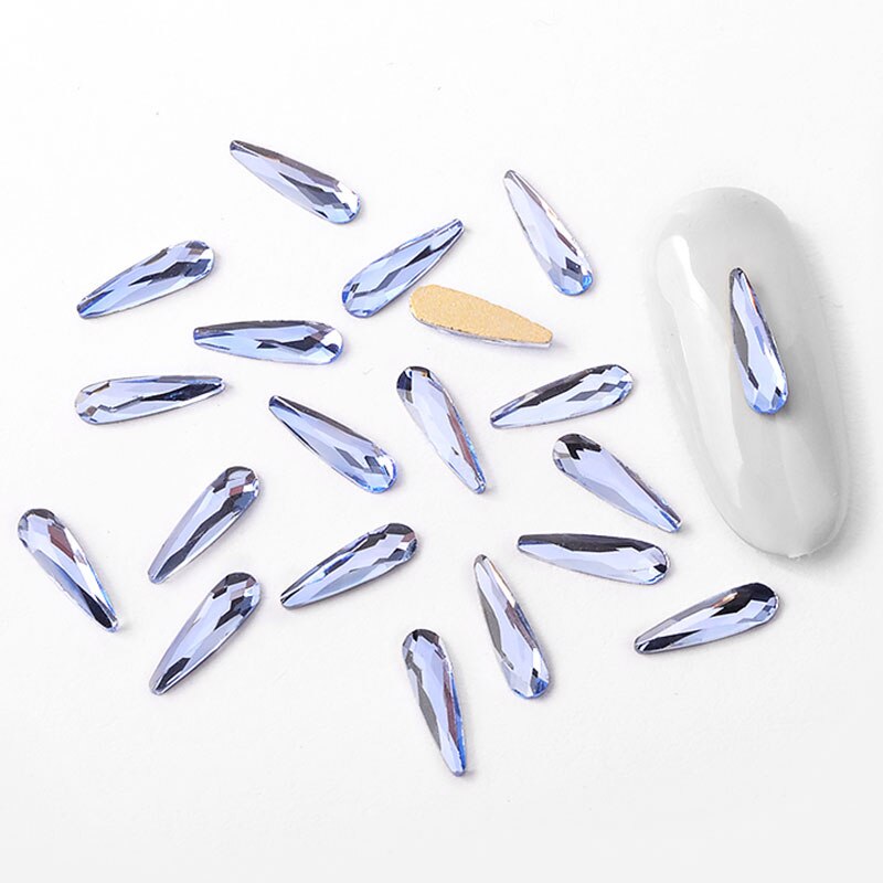 10 Uds. Crystal AB colorida gota de agua arte de uñas diamantes de imitación súper brillante 3D uñas arte en las uñas con piedras decoración gemas DIY manicura: 1159