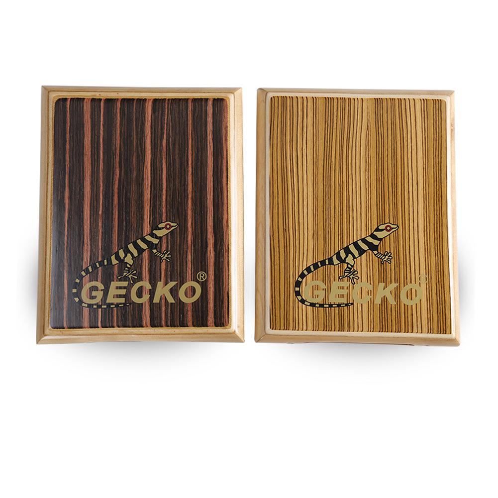 GECKO Cajon tambour de voyage, boîte compacte, tambour plat en bois, Instrument de Percussion avec clé réglable, sac de transport
