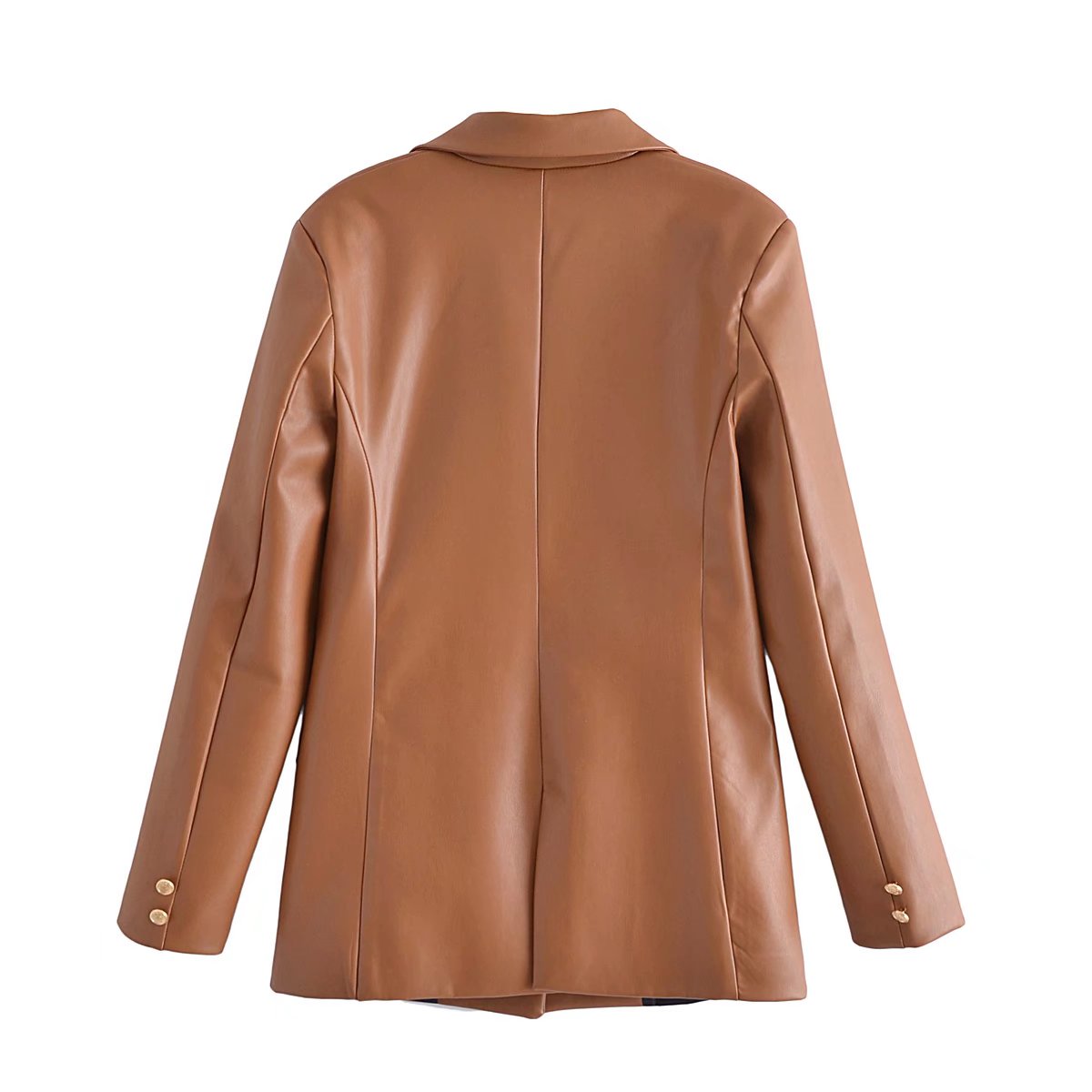Bruin Losse Pu Faux Leren Jas Vrouwen Klassieke Moto Biker Jacket Lente Herfst Lady Basic Jas Lederen Blazers Bovenkleding