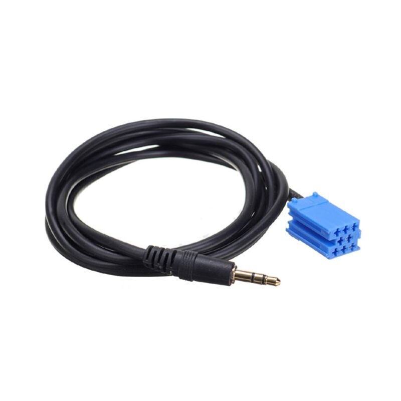 Autoradio aux-ingang voertuigkabeladapter 3.5mm- speler met twee radiosleutels voor fiat