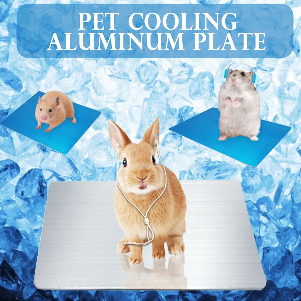 S/m/l aluminium zomerkoelplaat voor kleine dieren, voor het koelen van huisdieren, hamsters en konijnen, aluminiumlegering