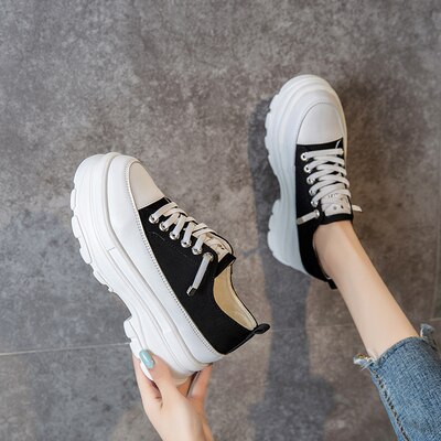 Damesko pustende komfort shopping dame gå sko sommer platå sko kvinner heve sko 35-39: 1 / 5