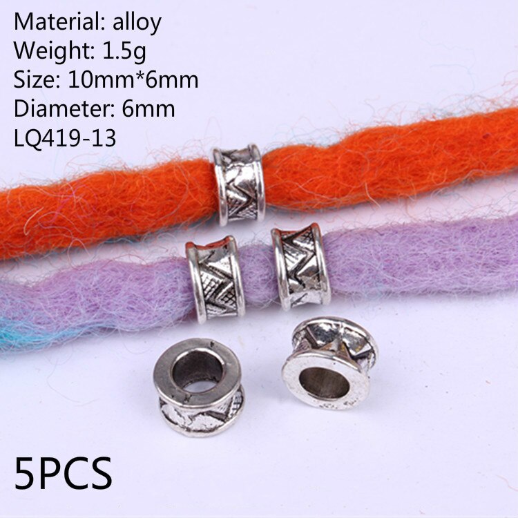 1-5 stücke Wikinger Rune Haar Bart für Haar flechten Schmuck, Der Haar Bart Handwerk Schmuck DIY Große See perle Zubehör: 5Stck   Nein.12