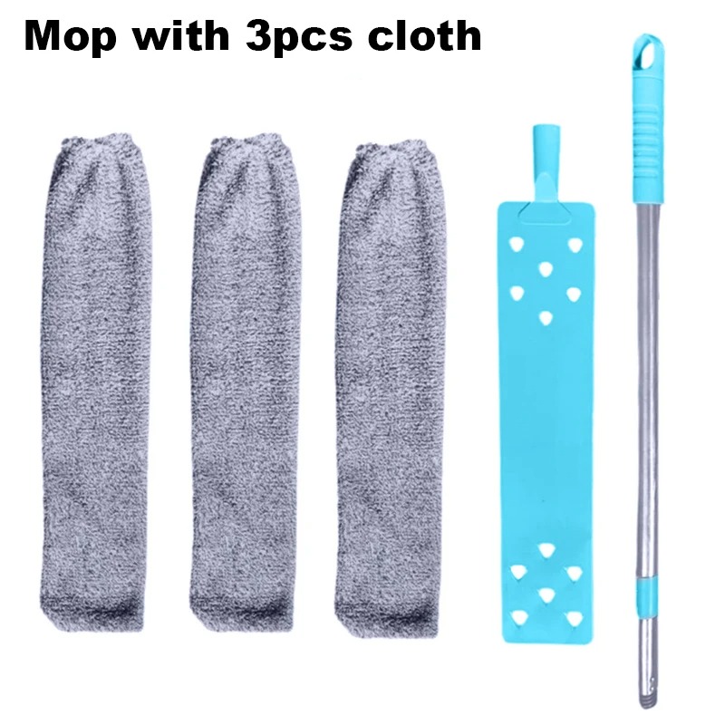 UNTIOR-fregonas para polvo de mango largo, fregonas para limpieza de suelo y techo, limpiador de polvo para fondo de cama, cepillo para quitar el polvo del sofá, herramienta de limpieza del hogar: Multicolor