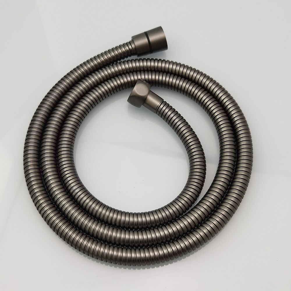 1.5 m /59 tommer fleksibel brusebad/bidet slange i rustfrit stål med kobberkerne mat sort/titanium guld/rosaguld: Gråmetal grå