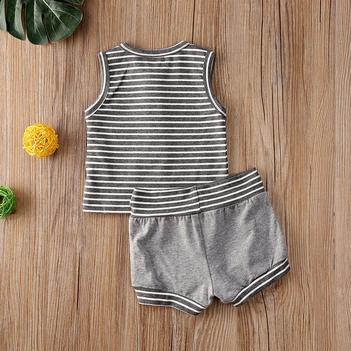 Zomer baby meisjes jongens gestreepte kleding mouwloos vest top + shorts 2 stuks casual baby outfit kleding sets