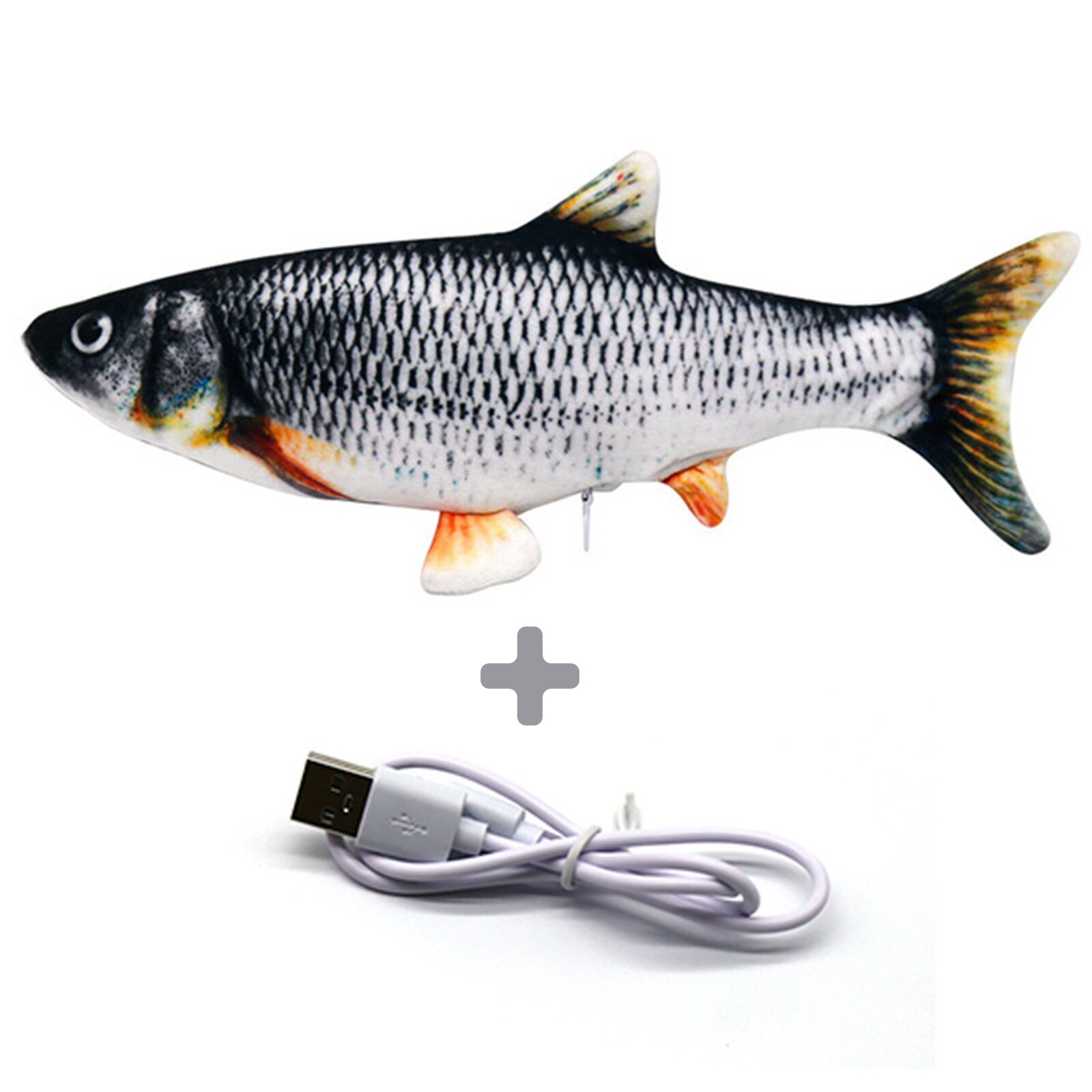 Huisdier speelgoed elektrisch katten speelgoed pluche 3d interactieve elektronische usb bijtbestendige kauw kies bewegende dansende vis speelgoed kitten katten speelgoed: Rode koi elec