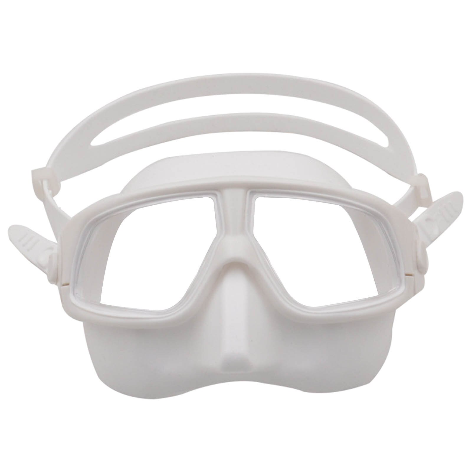 Máscara de buceo para adultos, gafas de silicona para Freediving, máscara de esnórquel de salvamento subacuática, gafas de natación antiniebla impermeables # GH: White 