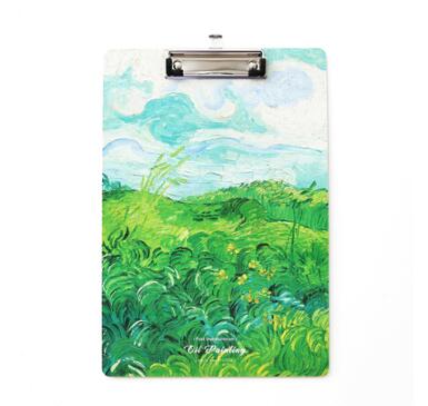 A4 Olieverf Houten Board Clip Schrijfblok Map Board Paperclips Schets Klembord Office Schoolbenodigdheden: 4