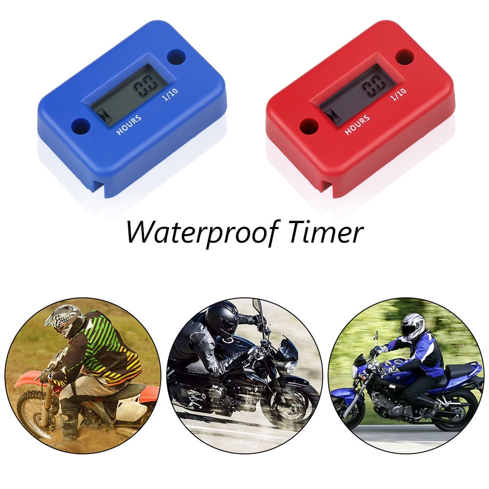 Motorcycle Inductive Digital Waterproof Hour Meter inductive tach hour meter digital Accumulator Digital Working Gauge