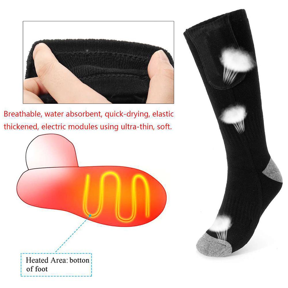 Heated Socks 3 Modes Rechargeable Foot Warmer Electric Socks with Battery Keep Foot Warm Comfort Socks Comfortable Socks