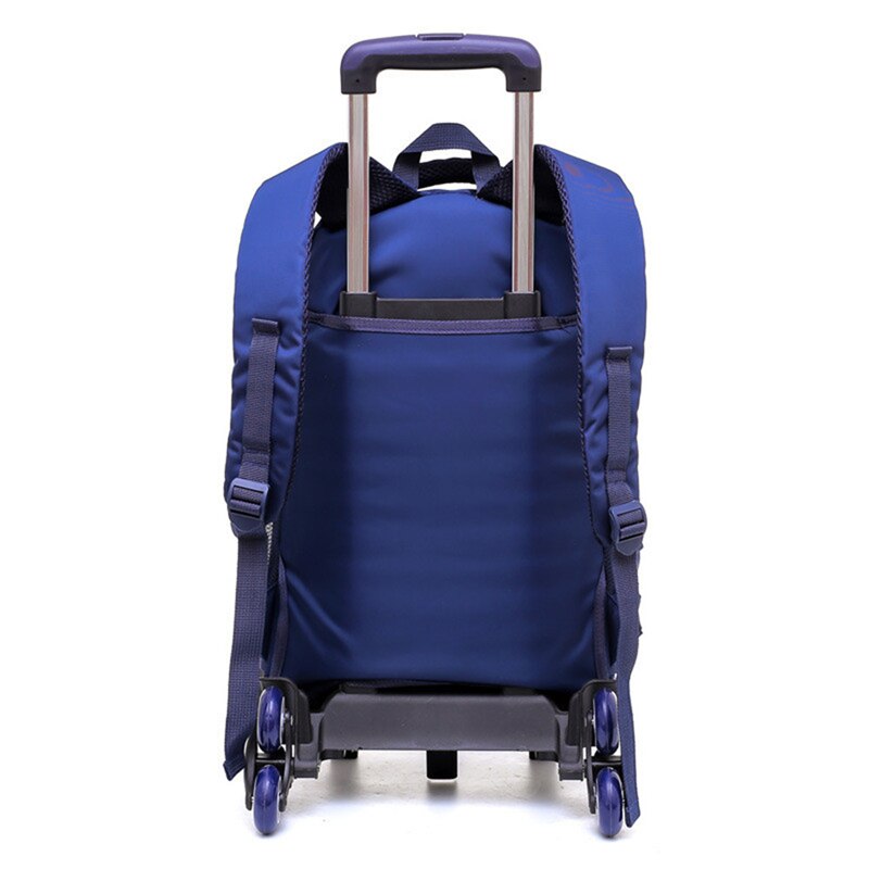 Jongens meisjes trolley schooltas bagage boekentassen waterdichte afneembare kinderschooltassen met 2/6 wielen trap kindertas