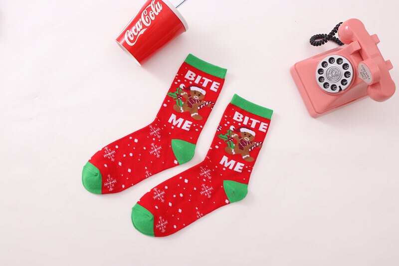 Christmas Socks For Children Elderly Elk Snowman Cotton Stocking Year Socks Christmas Decoration Boys Girls Christmas: 07