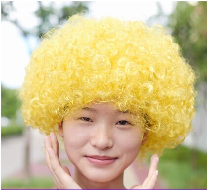 halloween hair carnival hairs crazy hairs: Fluorescence Yellow