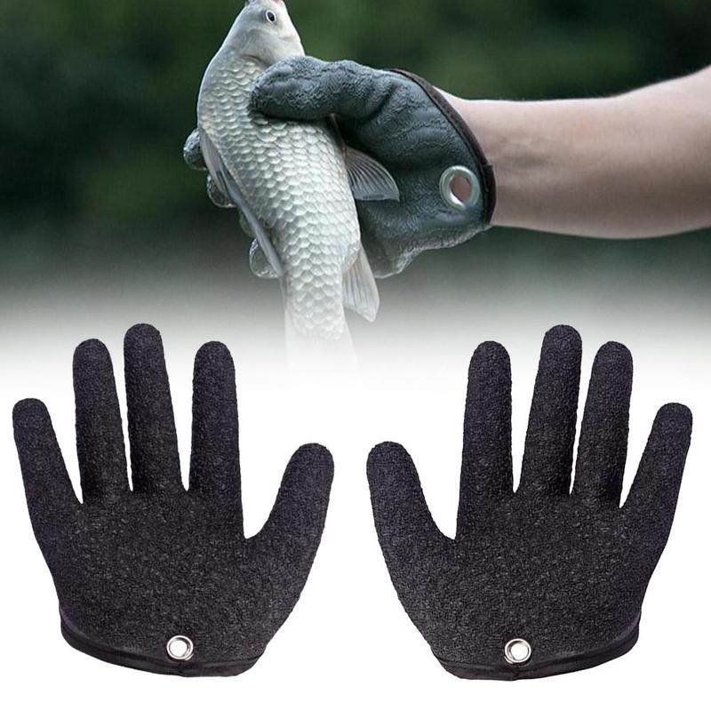 Guantes de pesca antideslizantes para hombre, guantes profesionales de liberación magnética, resistentes a los peces, cortes, guantes para atrapar al pescador, pintur I3N1, 1 Uds.