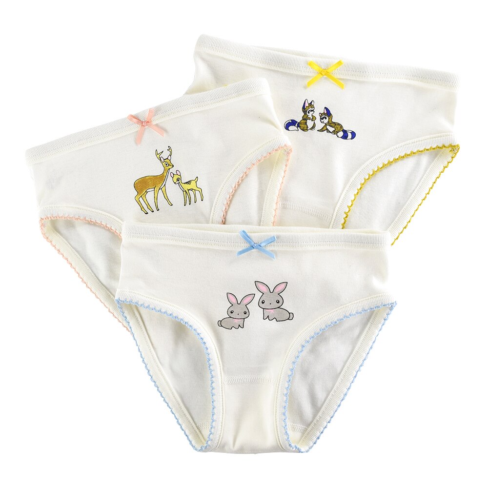 Zukocer 6 stk/parti bomuld børne undertøj piger sødt butterfly dyr til børns pige underbukser korte trusser til baby tøj