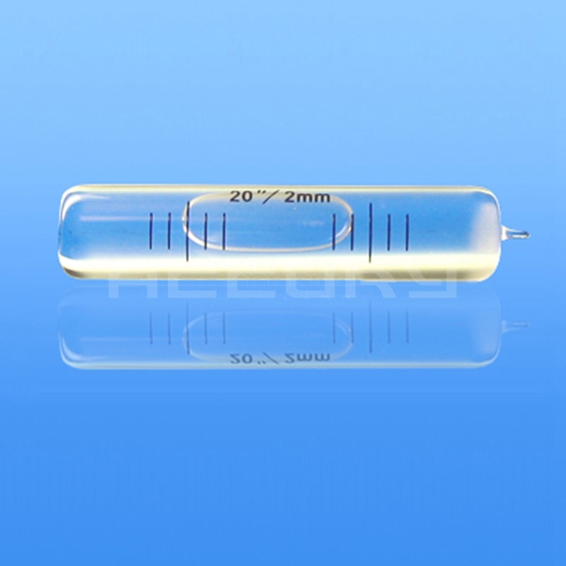 11*55 Mm Nauwkeurigheid 20 &quot;/2 Mm Hoge Precisie Niveau Glas Inclinometer Buisvormige Waterpas Voor Foif cilindrische Waterpas Flacon