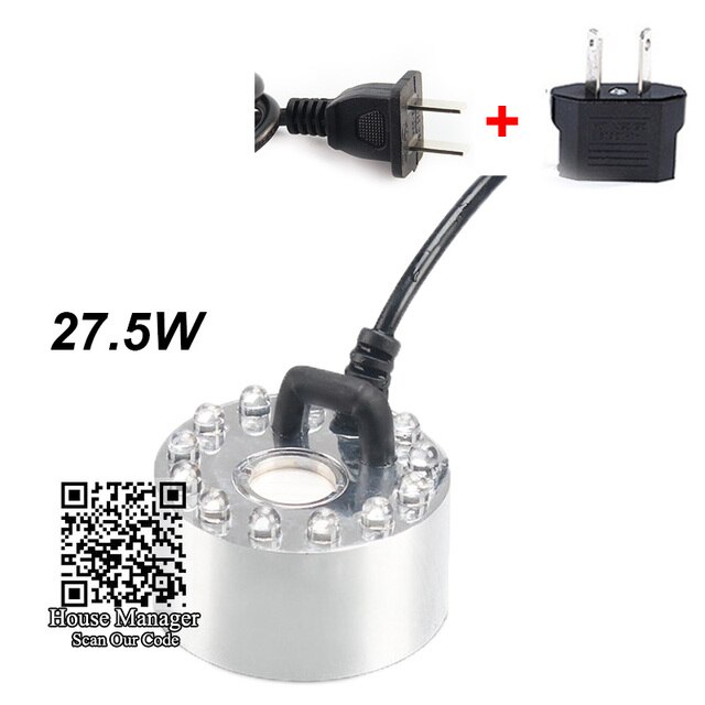 Aquarium 24W Nebel Nebel Hersteller 12LEDs licht Brunnen Steingarten Wasserfall Zerstäuber für Fischteich Schreibtisch Deko, simulieren morgen Tau nebel: 27.5W AU Stecker