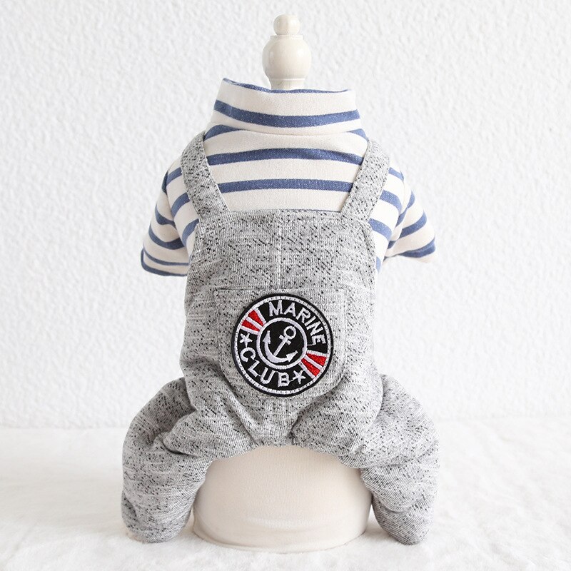 Vêtements d'ancre rayés pour animaux de compagnie, quatre pattes, cinq couleurs, tailles Xs à xl, au choix des produits pour animaux, automne et hiver: 2 / S