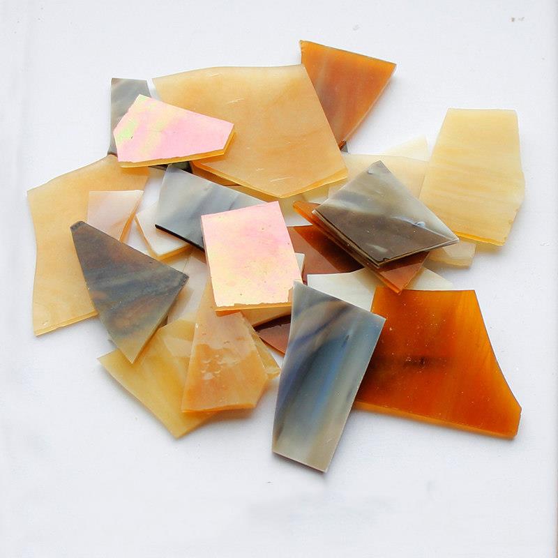 100G Onregelmatige Kerk Mica Glasmozaïek Transparante Gebroken Glas Stukken Voor Craft Diy Muur Decoratieve Mozaïek Materialen: plum