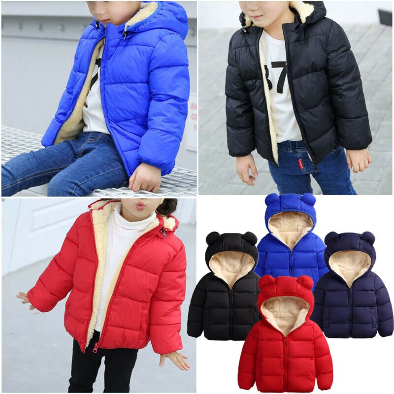 Emmababy Infant Kids Baby Boys Girls Hooded Coat Jacket Winter Toddler Thick Warm Outwear