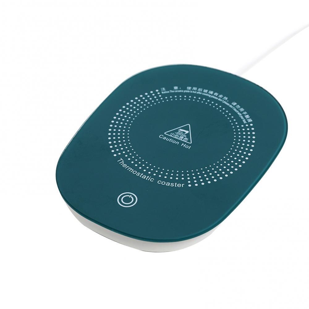 Heating Cup Mat USB Powered Thermostatic Gravity Sensor Coaster Warmer Heating Cup Holder Mat Mug Heater Coffee Mug Cup Warmer: Green