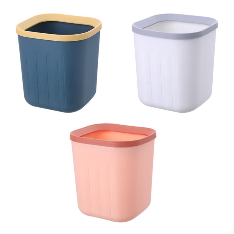 Mini Desktop Trash Can Tabletop Plastic Waste Bin Countertop Garbage Basket Trashbox Home Office