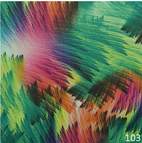 Fargemønster oxford stoff, kunst maleri farge pu belegg polyester oxford stoff. farge klut.: 1