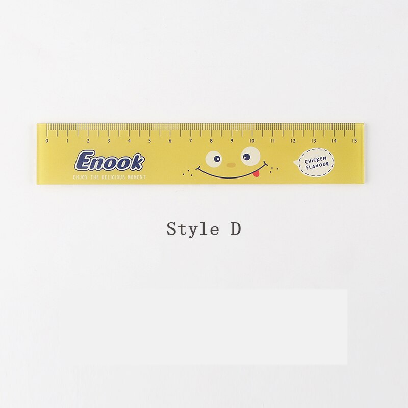 Señor papel, 8 diseños de 15cm, regla de Color acrílico para aperitivos, reglas para dibujo DIY multifunción para niños, estudiantes, oficina, escuela, papelería: D